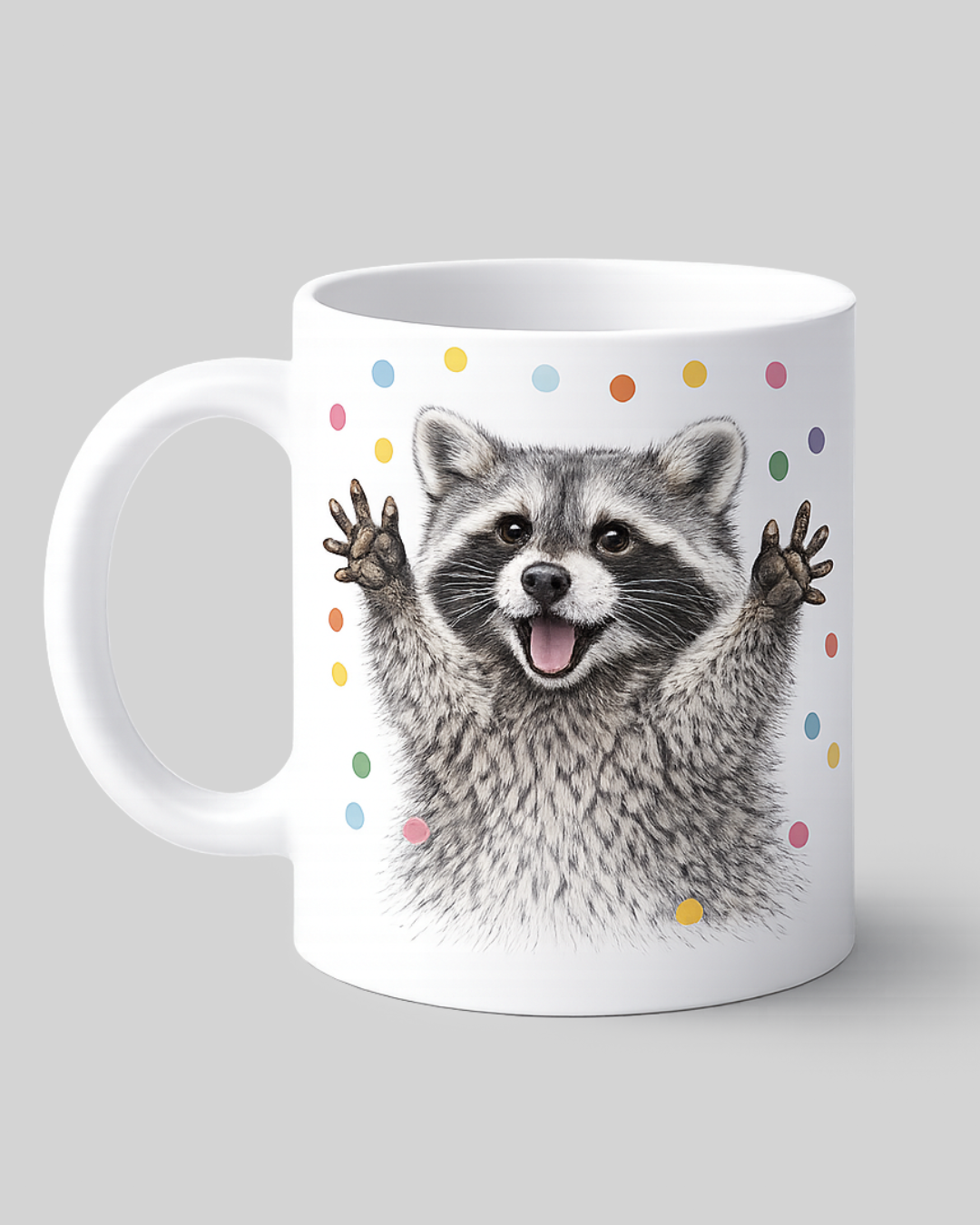 Fasching Waschbär Tasse
